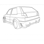 Dibujo para colorear Dibujo De Carro Hatchback Para Colorear