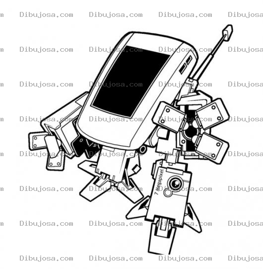 Dibujo para colorear Dibujo De Celular Transformer Para Pintar Y Colorear
