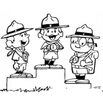 Dibujo para colorear Dibujo De Primer Segundo Y Terecer Lugar Para Pintar Y Colorear Chicos Socuts En Podio De Premiacion