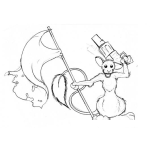 Dibujo para colorear Dibujo De Rata Guerrillera Para Pintar Y Colorear