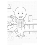 Dibujo para colorear Colorear A Un Pelon En Una Granja