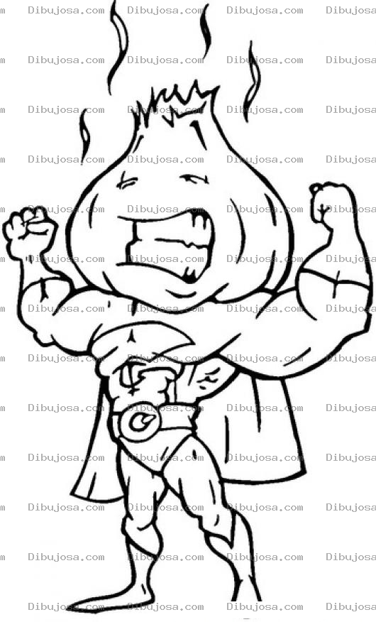 Dibujo para colorear Super Cebolla Para Pintar Y Colorear