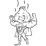 Dibujo para colorear Super Cebolla Para Pintar Y Colorear