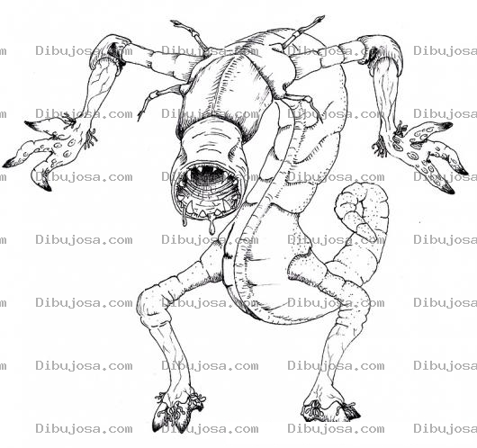 Dibujo para colorear Moustruo Asqueroso Para Pintar Y Colorear