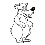 Dibujo para colorear Dibujo De Oso Trompudo Para Pintar Y Colorear