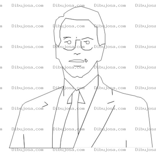 Dibujo para colorear Busto De Hombre Con Saco Y Corbata Para Pintar Y Colorear