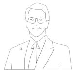 Dibujo para colorear Busto De Hombre Con Saco Y Corbata Para Pintar Y Colorear