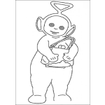 Dibujo para colorear Abacho Abacho Dibujo De Teletubi Con Bolso De Mujer Para Pintar Y Colorear