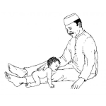 Dibujo para colorear Dibujo De Un Papa Con Su Bebe Para Pintar Y Colorear Papa Con Hijo Chiquito