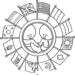 Dibujo para colorear Algunas Banderas Del Mundo Para Pintar Y Colorear
