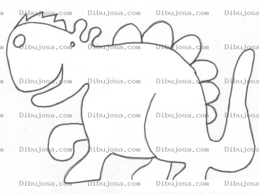 Dibujo para colorear Dinosaurito Dibujo De Dinosaurio Bebe Para Pintar Y Colorear
