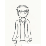 Dibujo para colorear Dibujo De Chico Con Audifonos Oyendo Musica Para Pintar Y Colorear
