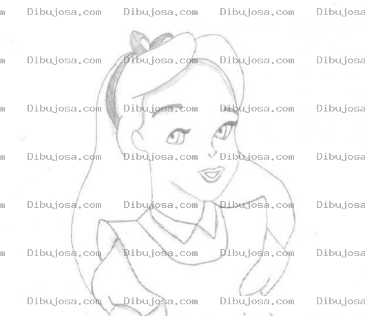Dibujo para colorear Dibujo De Alicia Del Pais De Las Maravillas Para Pintar Y Colorear