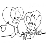 Dibujo para colorear Dibujo De Corazones Llorando Porque El Amor Se Marchito Para Pintar Y Colorear