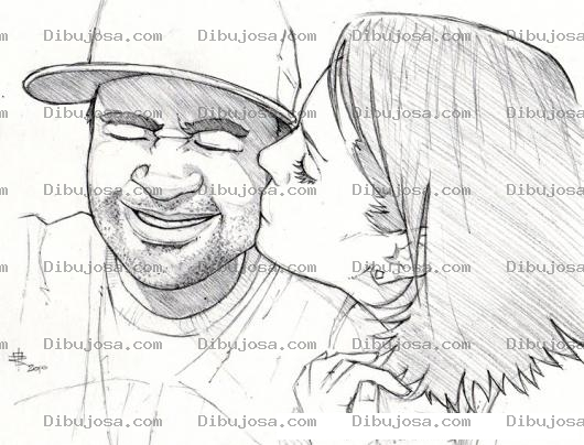 Dibujo para colorear El Beso De Mama Para Pintar Y Colorear