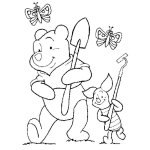 Dibujo para colorear Dibujo De Guinipu Con Piglet Listos Para Trabajar En El Campo