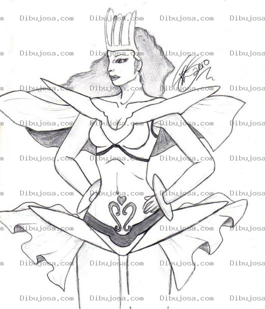 Dibujo para colorear Dibujo De Princesa Hroina Para Pintar Y Colorear