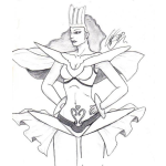 Dibujo para colorear Dibujo De Princesa Hroina Para Pintar Y Colorear