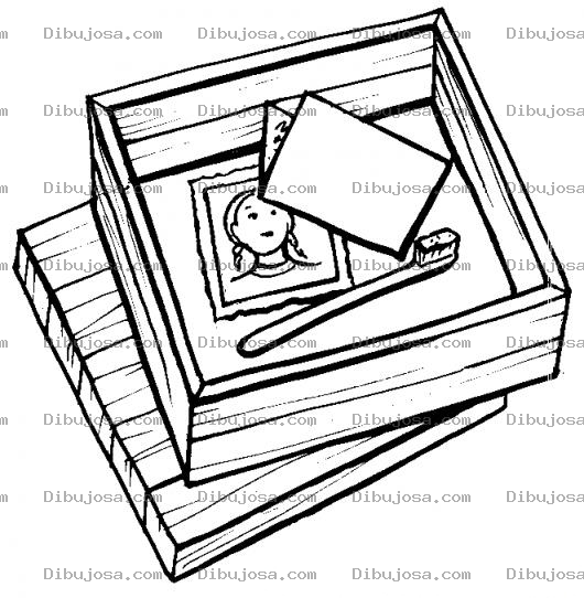 Dibujo para colorear Cajon De Recuerdos Para Pintar Y Colorear