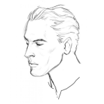 Dibujo para colorear Dibujo De Hombre Peinado Con Gelatina En El Pelo Para Pintar Y Colorear Peinado Masculino Con Fijador