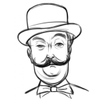 Dibujo para colorear Dibujo De Bigotudo Con Sombrero Para Pintar Y Colorear