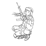 Dibujo para colorear Dibujo De Soldado Ahuevado Para Pintar Y Colorear Soldado Miedoso Y Asustado