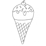Dibujo para colorear Colorear Helado de cereza
