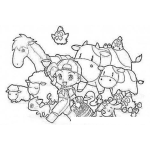 Dibujo para colorear Granjerito Dibujo De Pastorsito Con Sus Animalitos Para Pintar Y Colorear