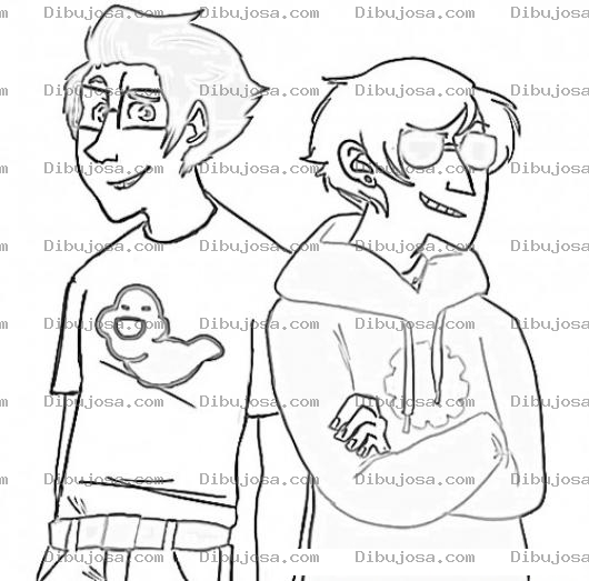 Dibujo para colorear Mejoresamigos Dibujo De Dos Mejores Amigos Para Pintar Y Colorear