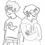 Dibujo para colorear Mejoresamigos Dibujo De Dos Mejores Amigos Para Pintar Y Colorear