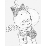 Dibujo para colorear Bebes Abrazados Para Pintar Y Colorear Abrazo De Bebitos