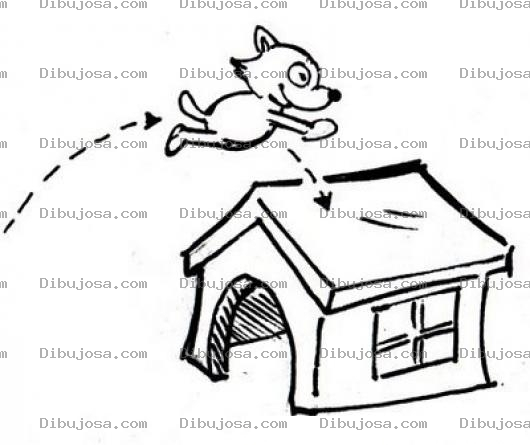 Dibujo para colorear Dibujo De Perrito Saltarin Para Pintar Y Colorear