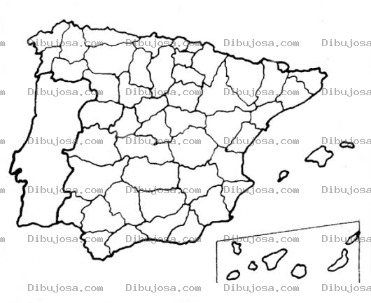 Dibujo para colorear Mapadeespana Para Pintar Y Colorear Mapa De Espana
