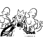Dibujo para colorear Dibujo De Rey Enojado Para Pintar Y Colorear