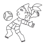 Dibujo para colorear Jugador De Pelota Maya Para Pintar Y Colorear
