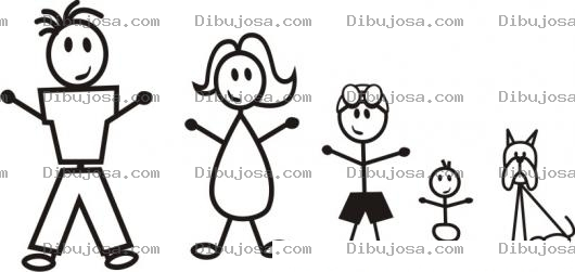 Dibujo para colorear Dibujo De La Familia Completa Para Pintar Y Colorear