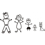 Dibujo para colorear Dibujo De La Familia Completa Para Pintar Y Colorear