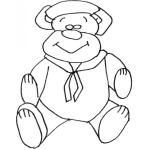 Dibujo para colorear Dibujo De Osito Marinero Para Pintar Y Colorear