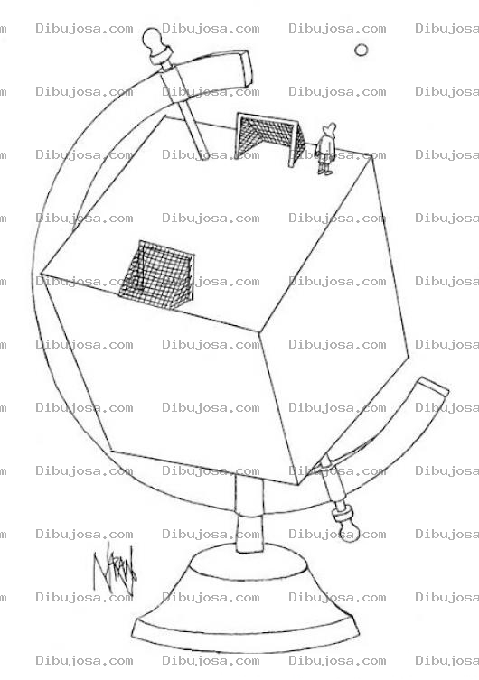 Dibujo para colorear El Mundo Del Futbol Para Pintar Y Colorear