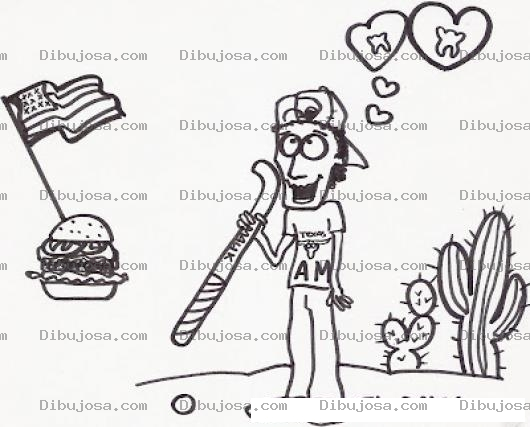 Dibujo para colorear El Sueno Del Mojado Para Pintar Y Colorear Sueno Americano