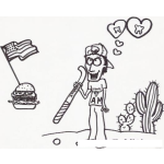 Dibujo para colorear El Sueno Del Mojado Para Pintar Y Colorear Sueno Americano