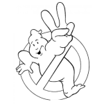 Dibujo para colorear Dibujo De Los Cazafantasmas Para Pintar Y Colorear No Se Permiten Fantasmas