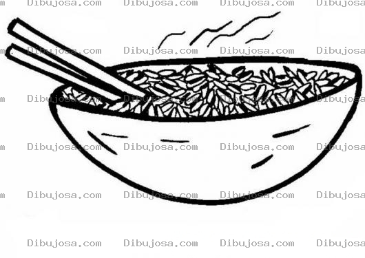 Dibujo para colorear Colorear Arroz chino