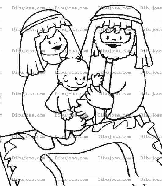 Dibujo para colorear Dibujo De Jose Maria Y Jesus Para Pintar Y Colorear