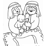 Dibujo para colorear Dibujo De Jose Maria Y Jesus Para Pintar Y Colorear
