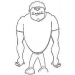 Dibujo para colorear Dibujo De Bruto Musculoso Para Colorear
