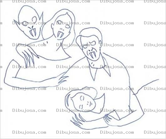 Dibujo para colorear Dibujo De Vampiros Para Pintar Y Colorear