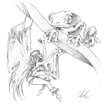 Dibujo para colorear Dibujo De Rana Peleando Con Hada Mariposa Para Pintar Y Colorear