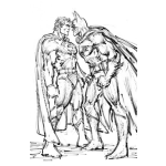 Dibujo para colorear Dibujo De Superman Versus Batman Para Pintar Y Colorear