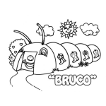 Dibujo para colorear Dibujo De Trensito Oruga Para Pintar Y Colorear